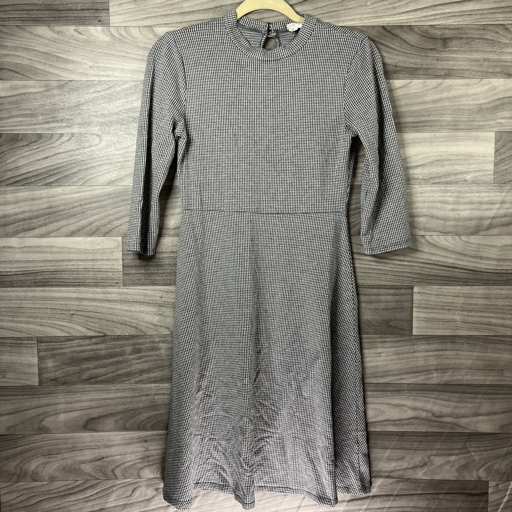 Emberley Womens Gray Dress Small Mid Sleeve Granny Core Prairie Dress